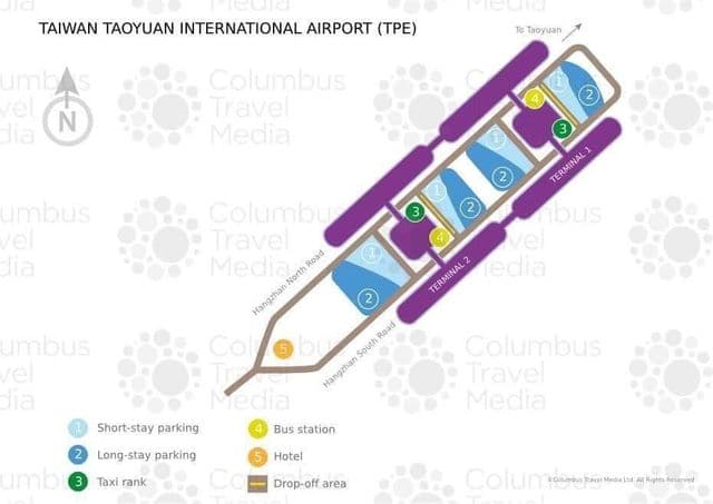 Plan des terminaux aéroport de Taipei
