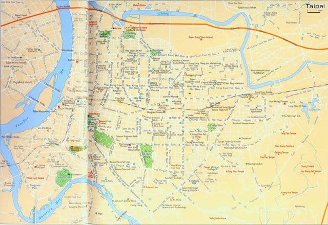 Plan des rues de Taipei