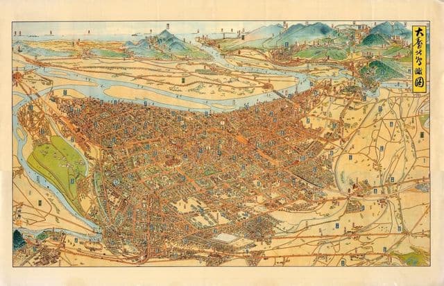 Plan antique de Taipei