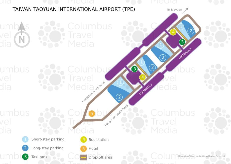 Plan des terminaux aéroport de Taipei